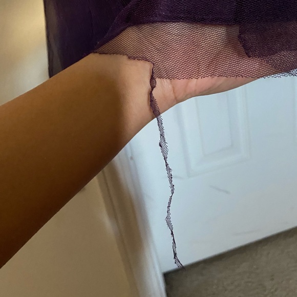 Windsor Gold Bustier Eggplant Tulle Prom Dress - Picture 10 of 10